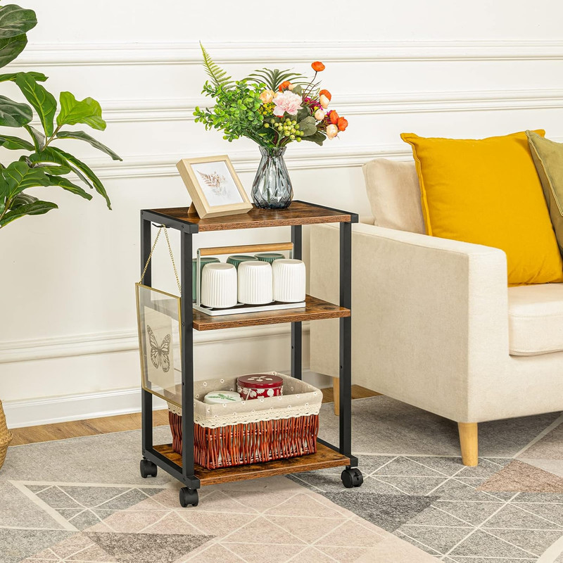 Mobile Printer Stand, 3-Tier Printer Cart under Desk with Storage, Industrial Ad gallery