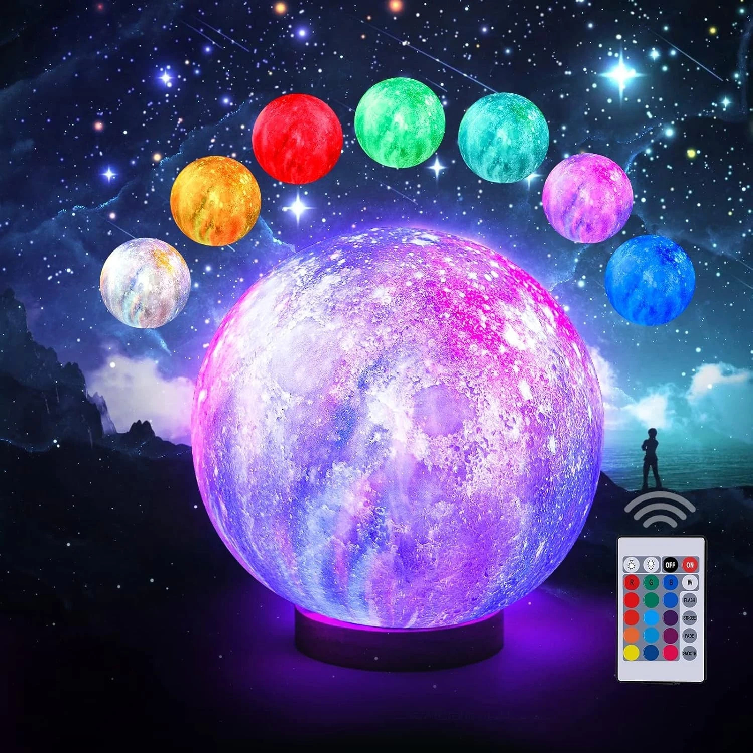 3D LED Planetary Lamp - 16 Colors, Adjustable Brightness, ETC. gallery