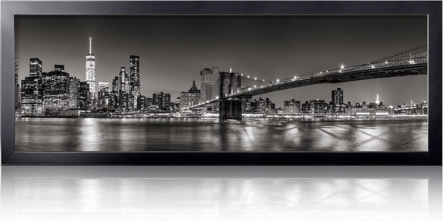 12X36 Picture Frame Blackc(1 Pack) Panoramic Picture Frame for Wall Decoration gallery