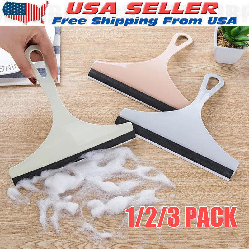3X Glass Window Wiper Cleaner Squeegee Shower Screen Mirror Home Car Blade Brush gallery