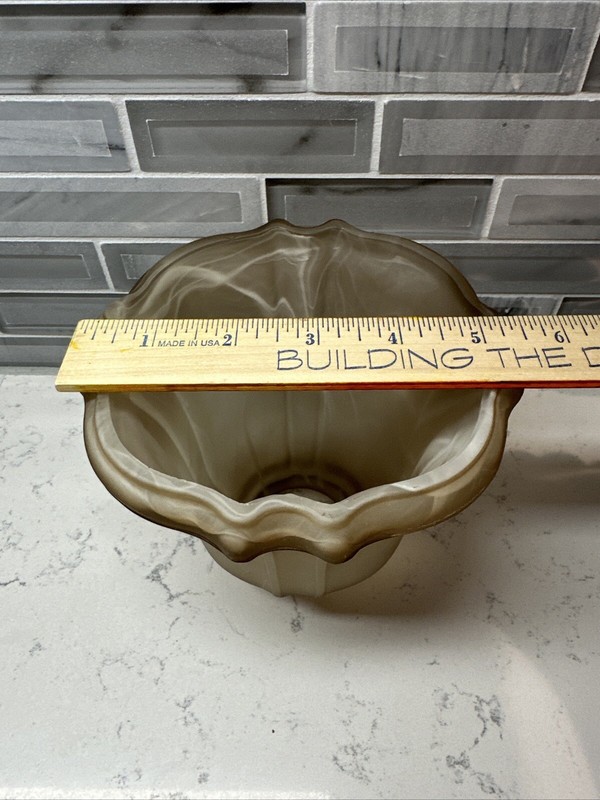 Wall Sconce Replacement Amber Flake Glass Lighting Globes 5.25” H & 5.5” W EUC gallery