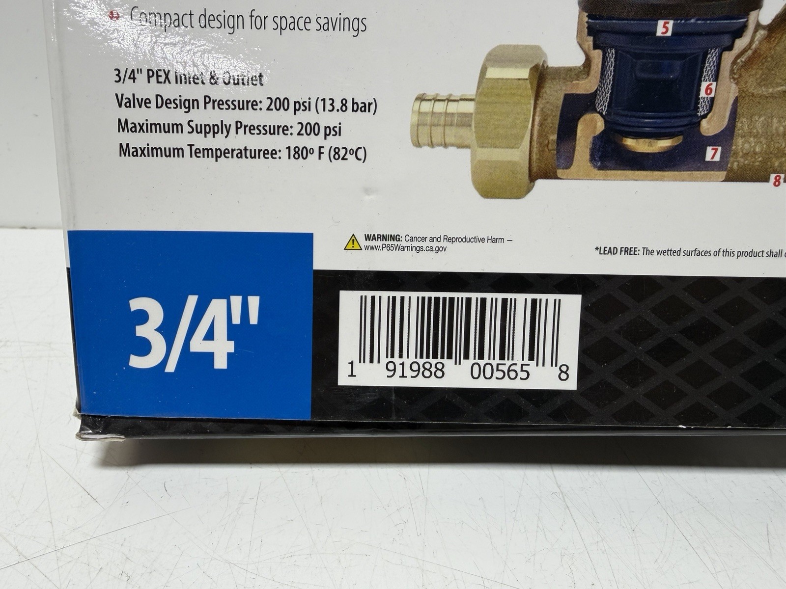 Apollo APXPRV34WG 3/4” Double Union PEX Water Pressure Regulator VALVE w/Gauge gallery