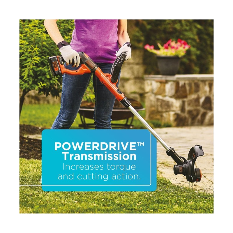 Black+Decker 40V MAX 13 Inch String Trimmer and Lawn Edger with Battery and C... gallery