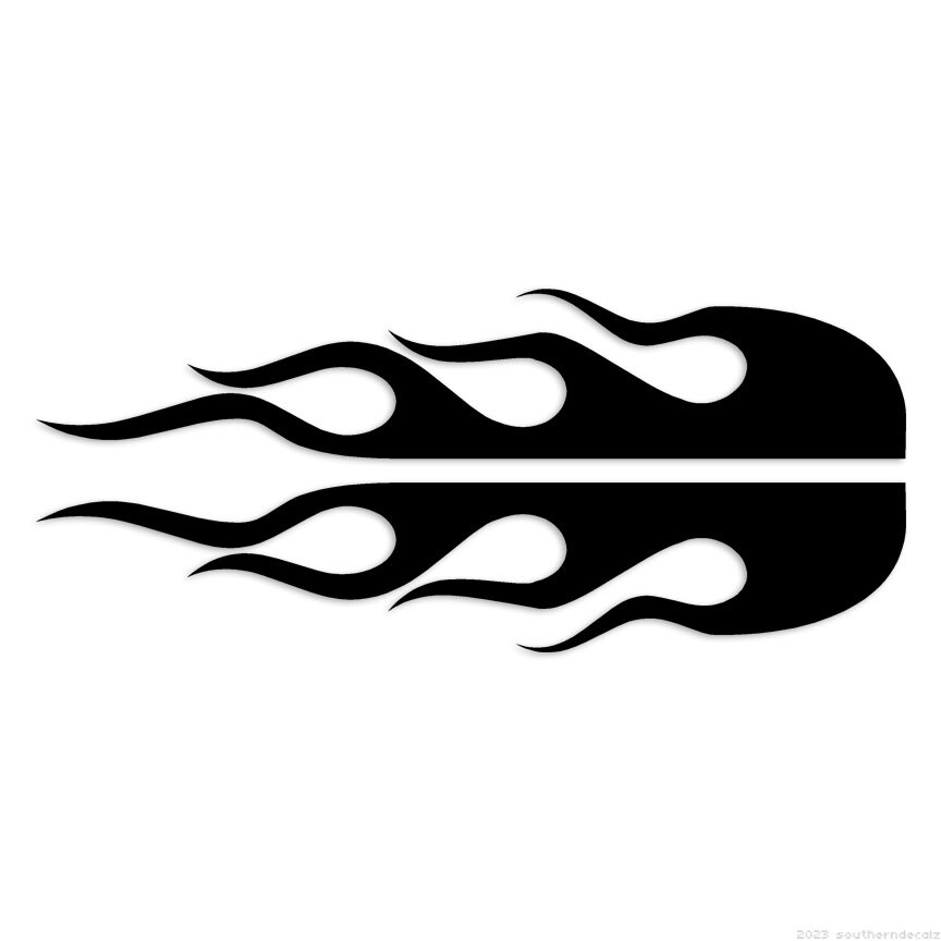 Pair Flames Fire - Decal Sticker - Multiple Colors & Sizes - ebn7321 gallery