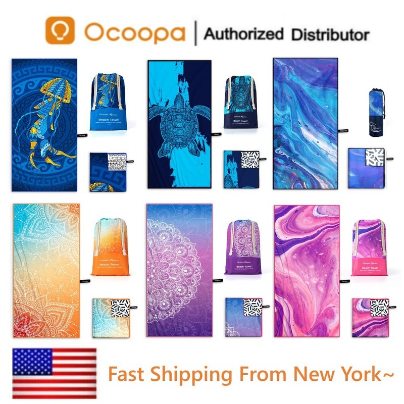 NEW! OCOOPA Microfiber Beach Towel Fast Drying Oversize Ocean Sand Free Outdoor gallery