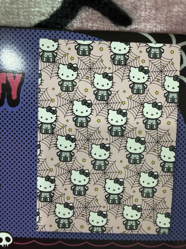Hello Kitty Skeleton Spiderweb Halloween Plush Throw Blanket 50x70 Pink Black gallery