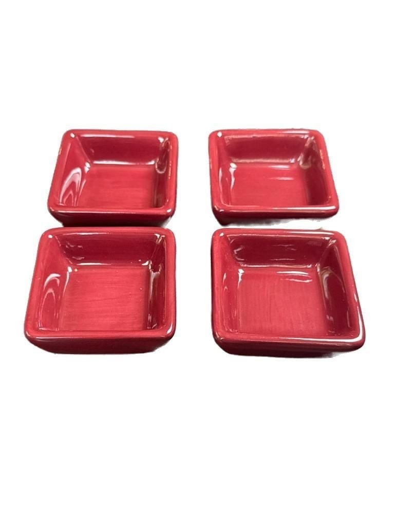 The Pampered Chef 4 Simple Additions Cranberry Petite Squares 2051 gallery