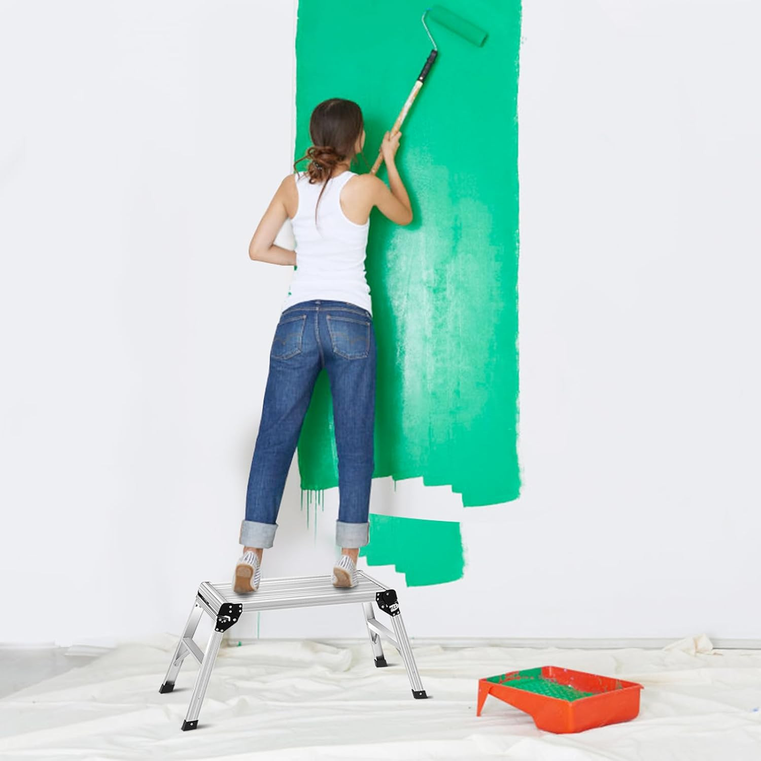 Work Platform Bench 30 * 12 Inches Aluminum Drywall Safe CE Approved of Capacity gallery