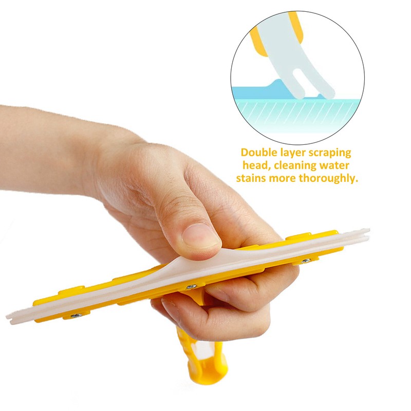 2X Window Squeegee Shower Cleaner Car Home Glass Wash Water Wiper Silicone Blade gallery