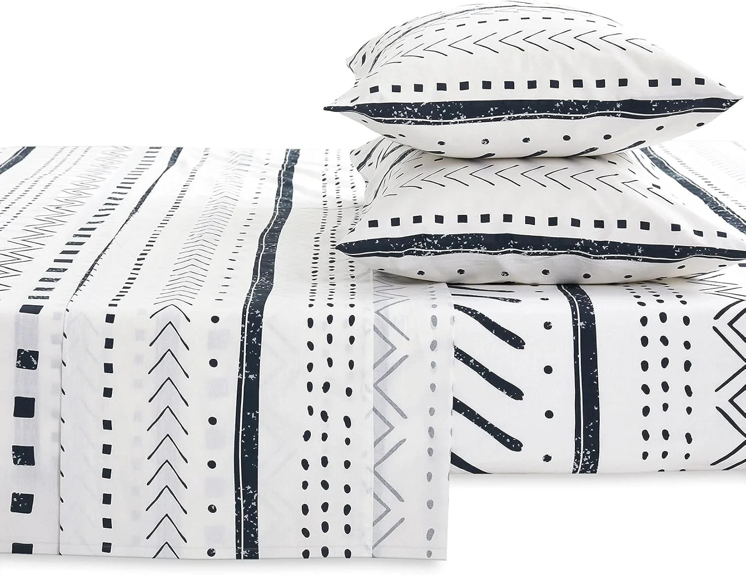 Wake In Cloud - Aztec Bed Sheets, 100% Cotton, 4-Piece Sheet Set, Geometric West gallery
