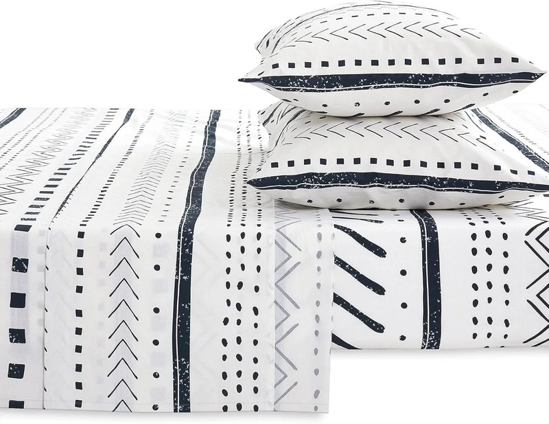 Wake In Cloud - Aztec Bed Sheets, 100% Cotton, 4-Piece Sheet Set, Geometric West gallery