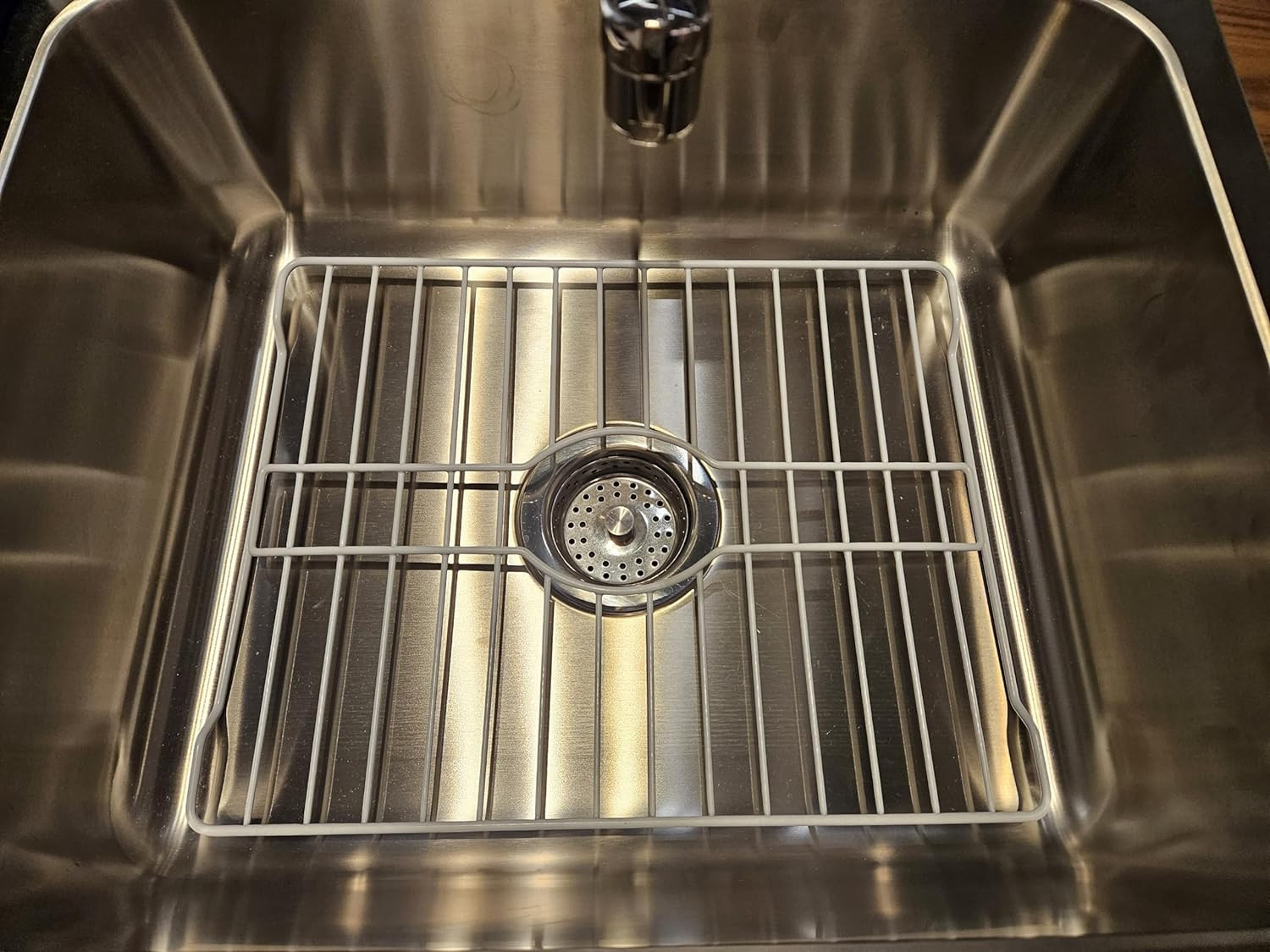 Sink Protectors for Kitchen Sink Bottom with White Coating Grate Insert Grid ... gallery