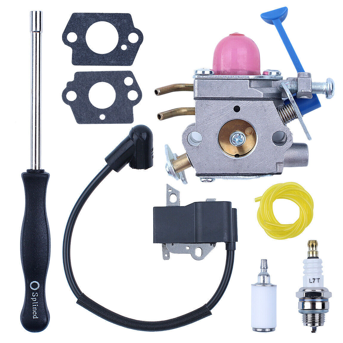 Ignition Coil Carburetor Kit For Husqvarna 124L 125L 125LD 128CD 128LD 128LDX gallery