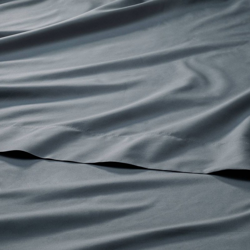 Queen 400 Thread Count Percale Sheet Set Mineral Blue - Casaluna gallery