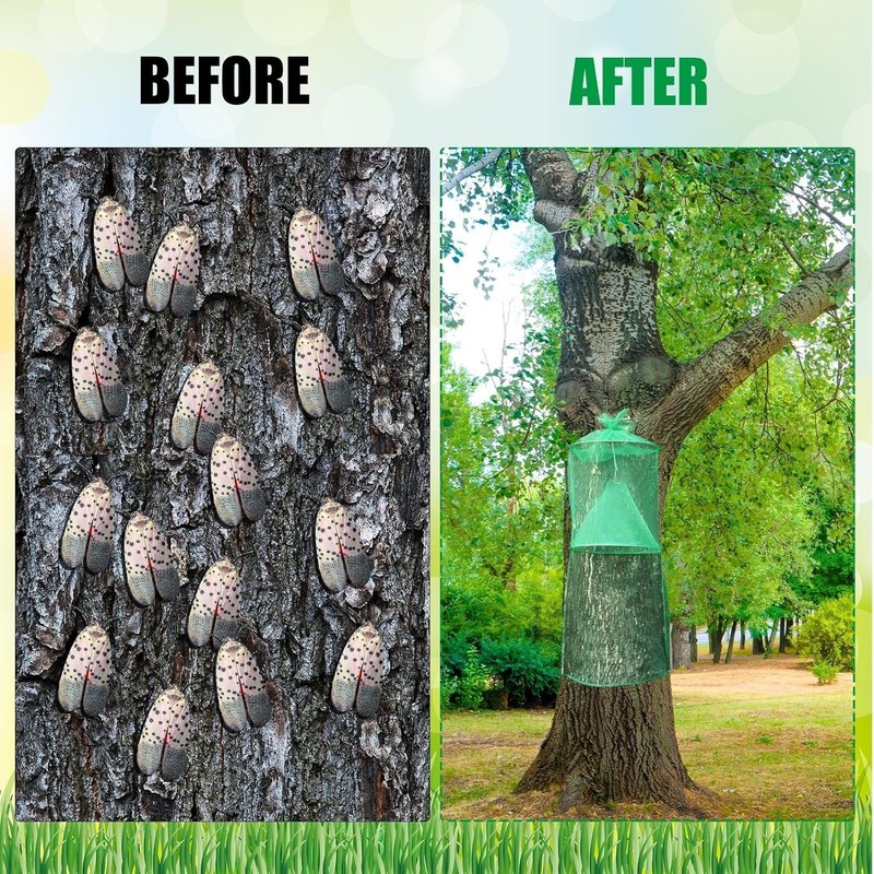 16 Pack Spotted Lanternfly Traps Lantern Fly Killer Mesh Tree Trap with Jute Rop gallery