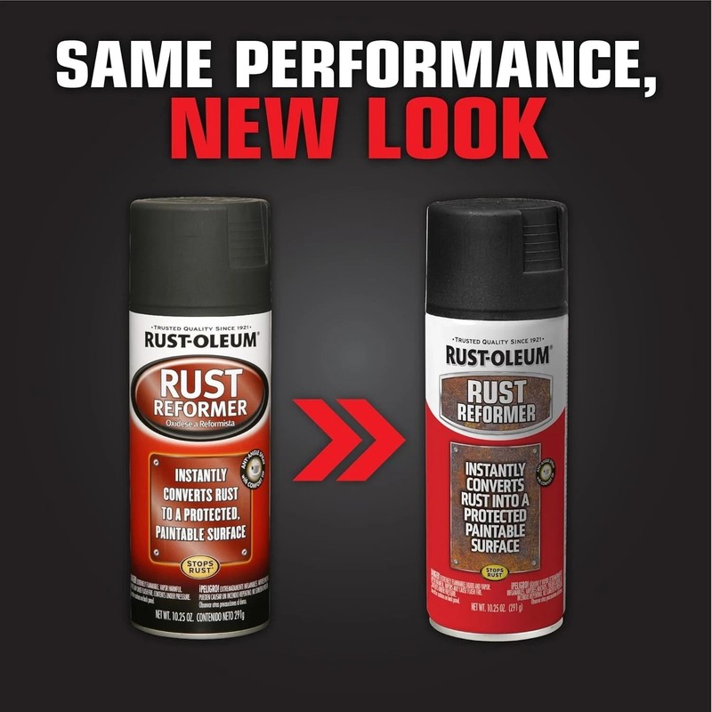 2 pack Rust-Oleum Stops Rust Converter Reformer Spray Flat Black Finish 10.25 oz gallery