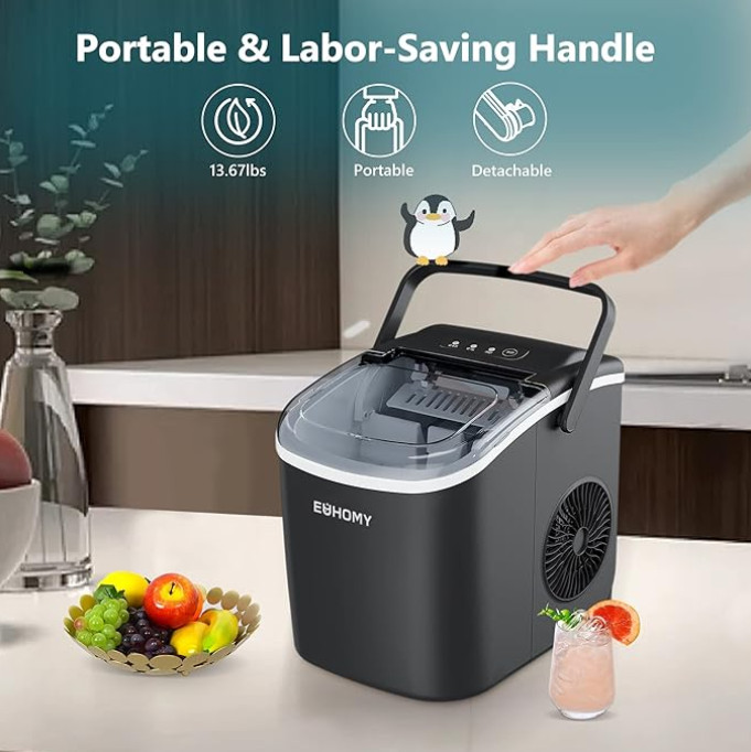 26lb Countertop Ice Maker Daily Portable Self-Cleaning Quiet Quick Ice 6 Mins gallery