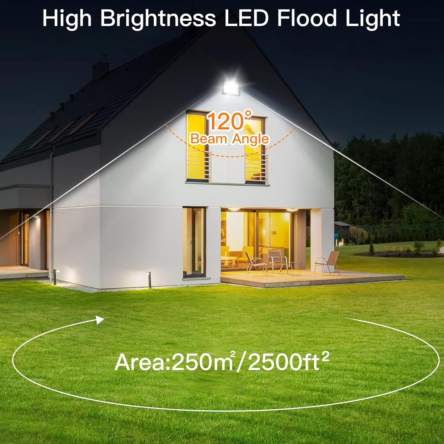 Focos LED Exteriores 120W 2 Pack 14400LM IP66 Blanco 5000K con Enchufe gallery
