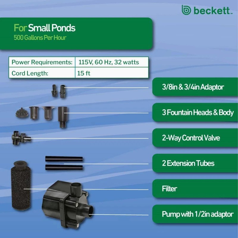 500 GPH Submersible Pond Pump gallery