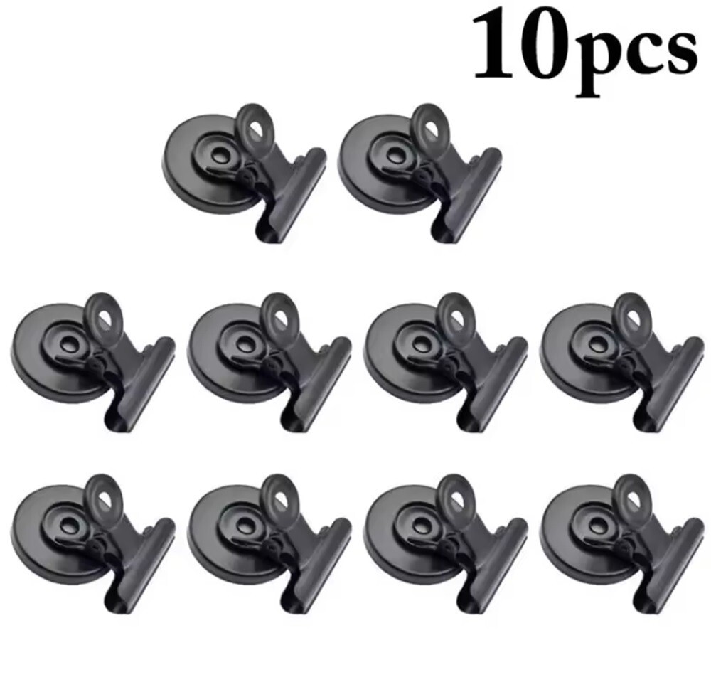 10‑Pack Heavy‑Duty Magnetic Clips – Strong Refrigerator Magnet Clips for Home gallery