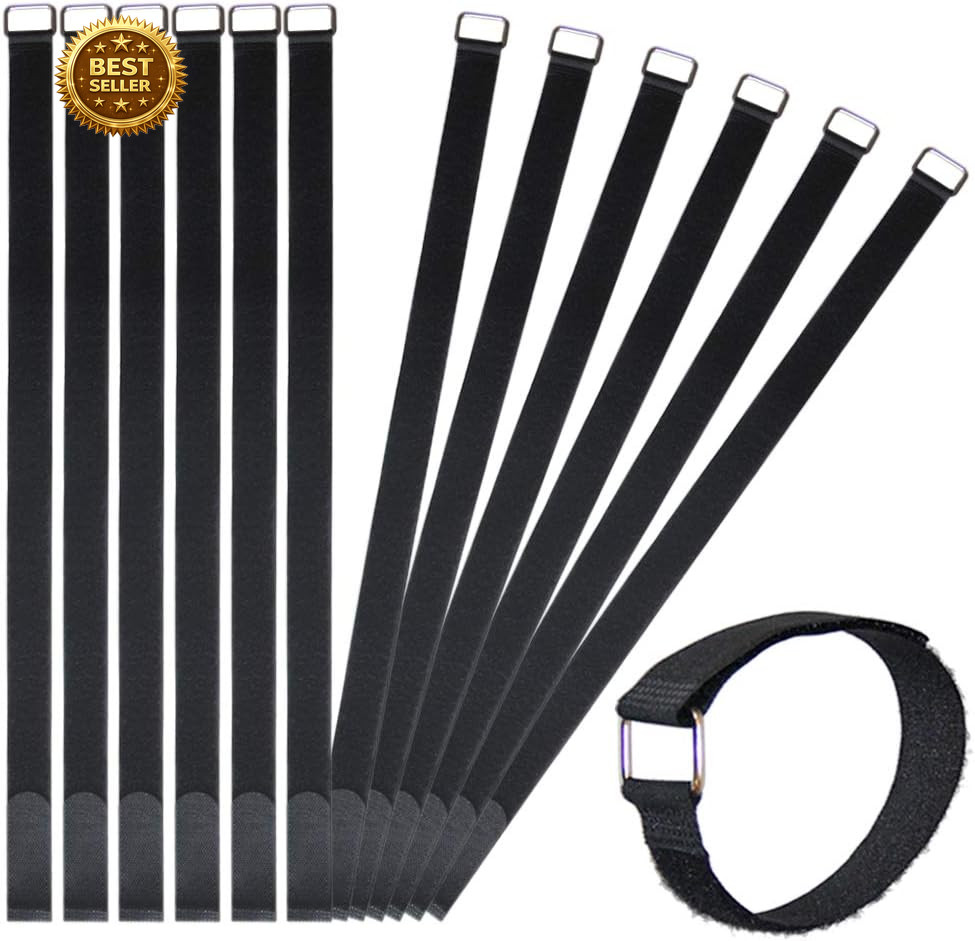 24 Inch Hook and Loop Cable Straps 12 Pack Reusable Nylon Cable Management gallery