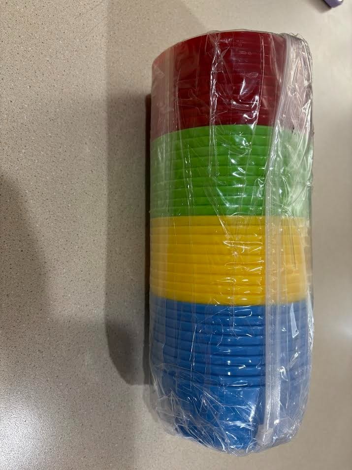 NEW Kids Primary Color Plastic Bowl Set of 36 gallery