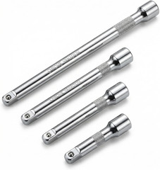EMSTAR 4PCS 1/4″ Drive Socket Extension Set – 2″, 3″, 4″, 6″ CR-V Bars
