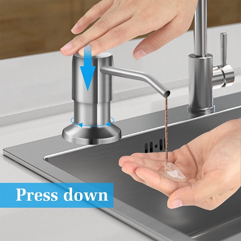 EEEkit Soap Dispenser Kitchen Sink Liquid Pump Bottle - Stainless Steel, 300ml gallery