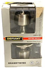 Defiant Keyed Entry Door Knob Stainless Steel Finish, Brandywine 32T8600B