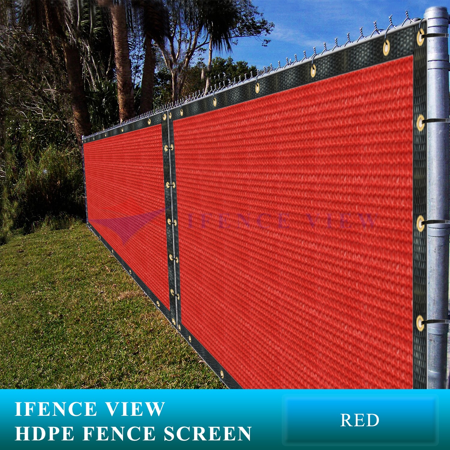 3'x3'-3'x50' Red Fence Privacy Screen Panel Mesh Net Yard Construction Sites gallery