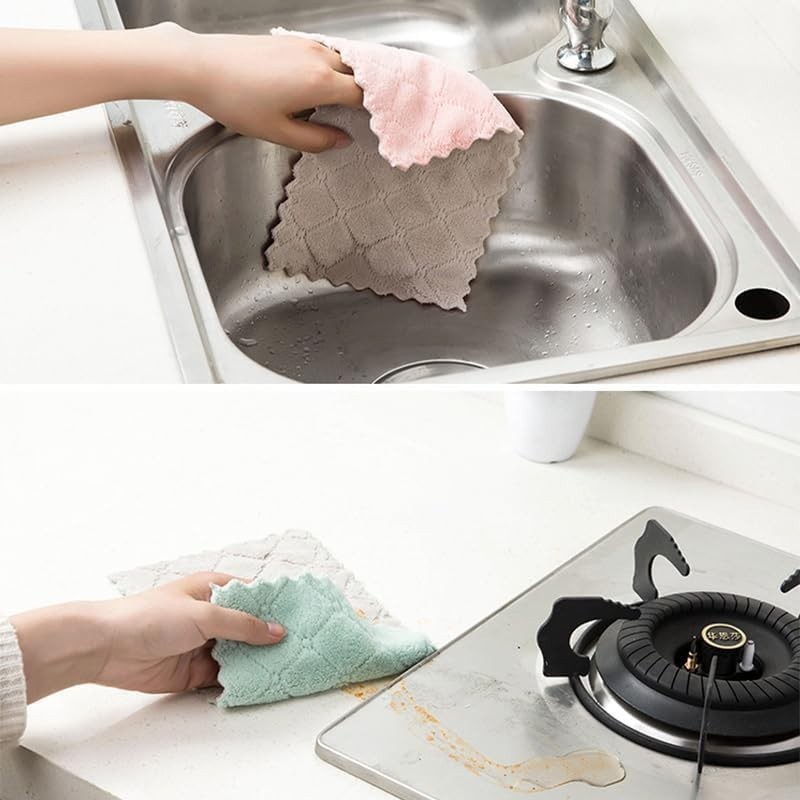 12 Pack Microfiber Dish Towels, Lint-Free and Odorless Cleaning Cloths gallery