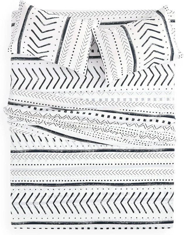Wake In Cloud - Aztec Bed Sheets, 100% Cotton, 4-Piece Sheet Set, Geometric West gallery