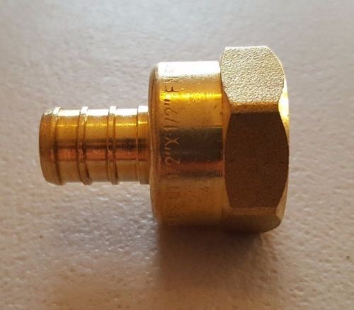10 PC. 1/2" PEX X 1/2" FEMALE NPT THREADED ADAPTER BRASS CRIMP FITTING LEAD FREE gallery