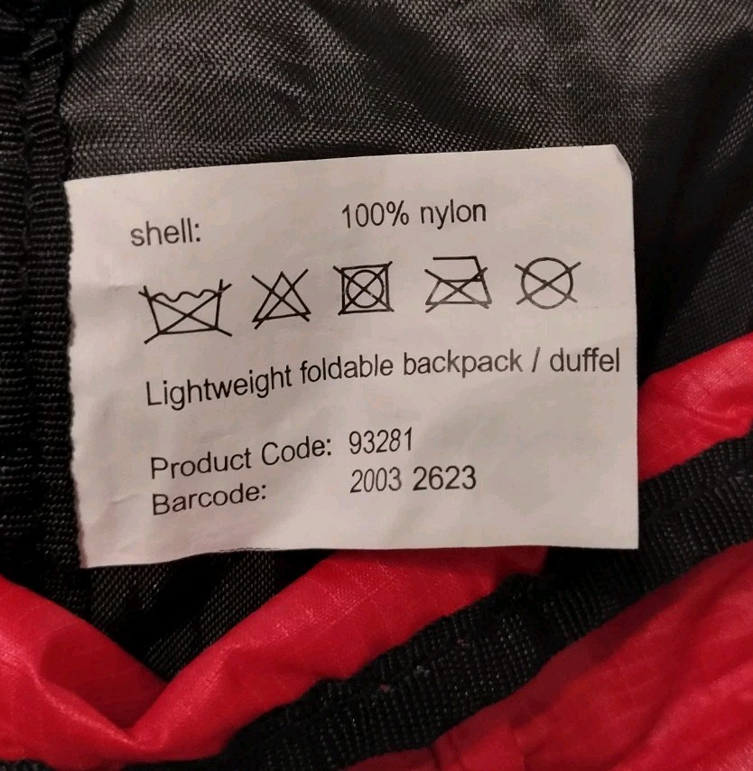Aldi Packable Backpack Red Foldable Hiking Bag Foldable 5