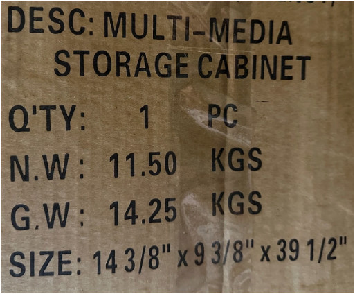 Leslie Dame CD-228W Library Design Multi Media Storage Cabinet CHERRY New! gallery