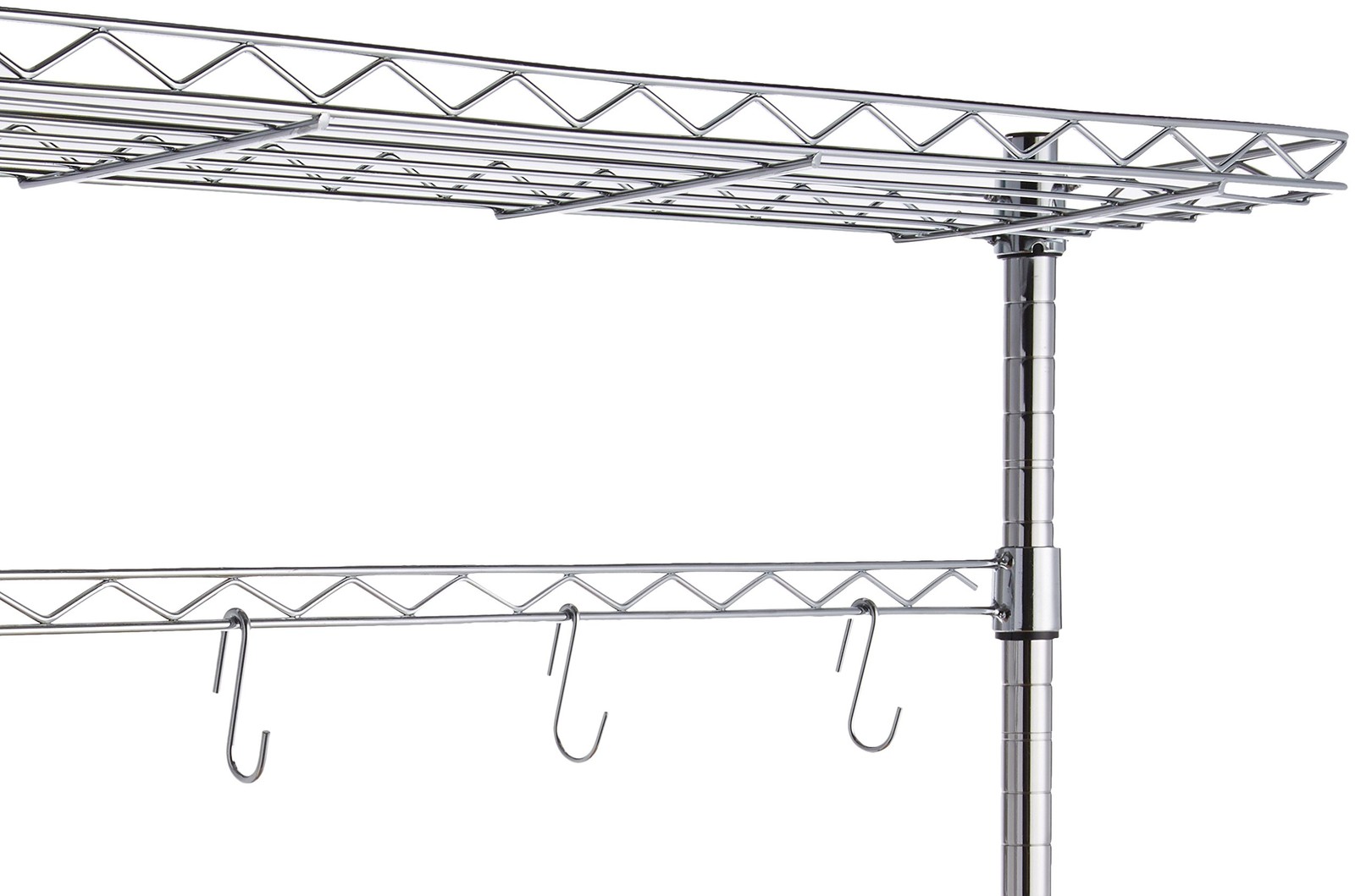 3 Tier Kitchen Bakers Rack with Storage, Removeable Top, Wood/Chrome, 14 D x gallery