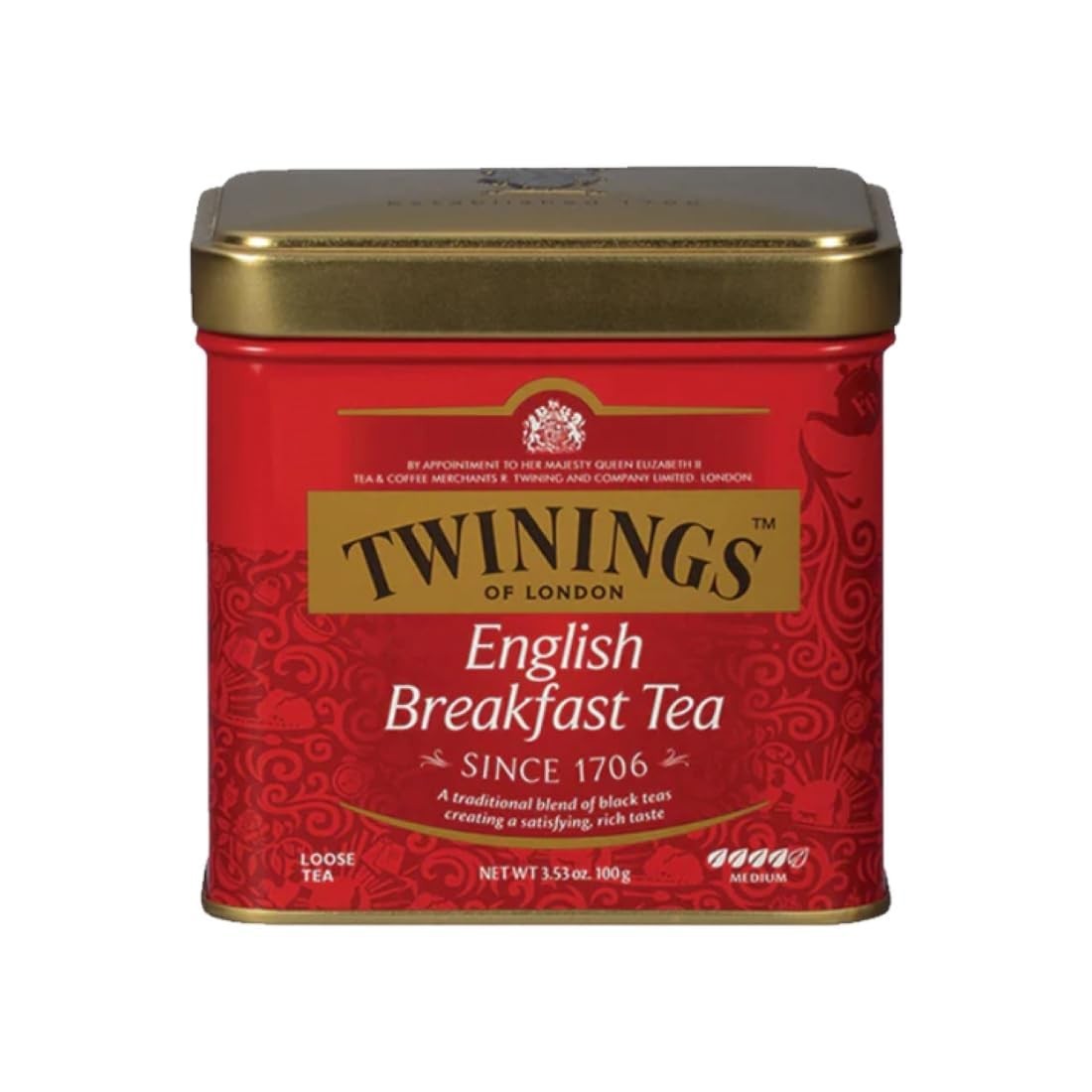Twinings English Breakfast Tea Loose Leaf 3.53 Ounce Metal Tin Caffeinated gallery