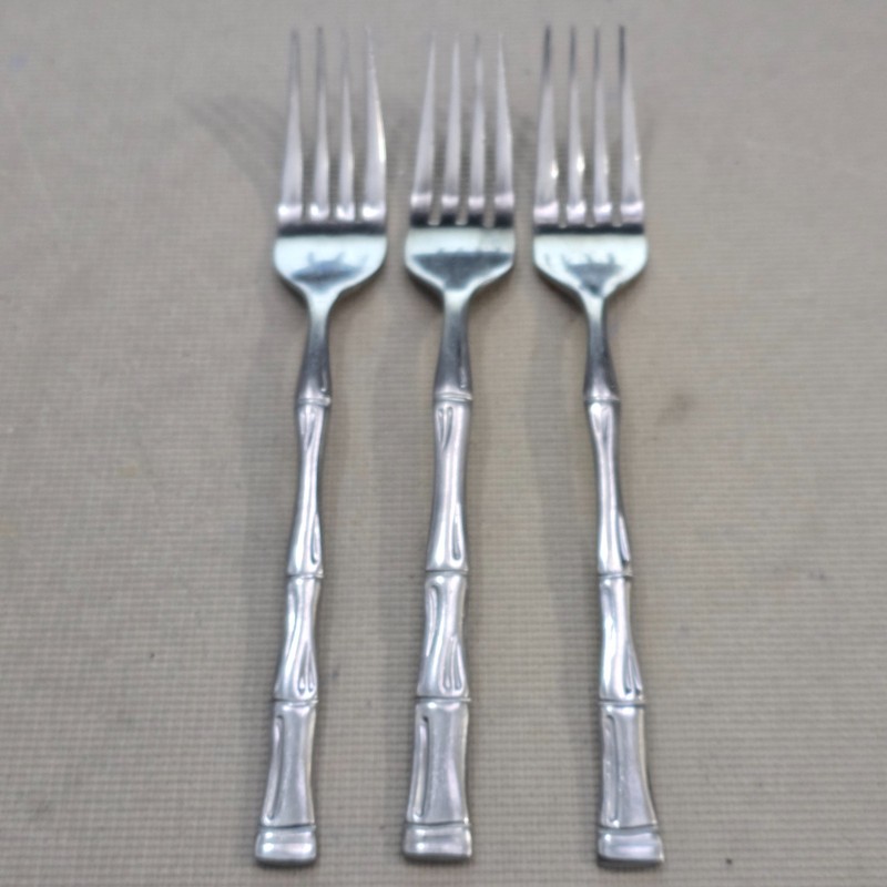 Bamboo Style Glossy Stainless Flatware Unbranded Korea - Small Groups - Choice! gallery