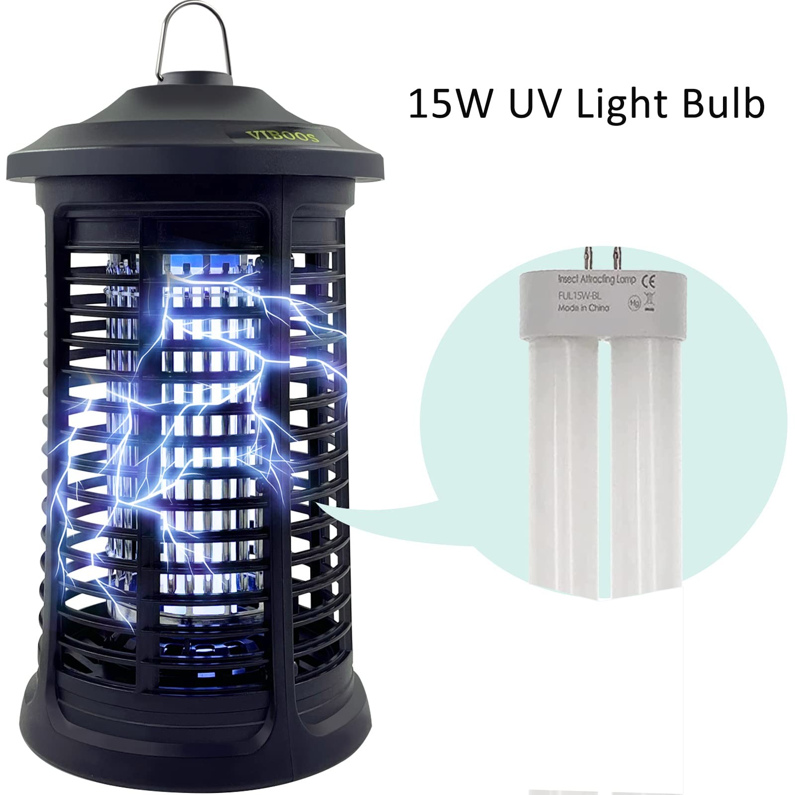 Bug Zapper Replacement Bulb for Indoor Outdoor, 1 Count (Pack of 1), Black gallery