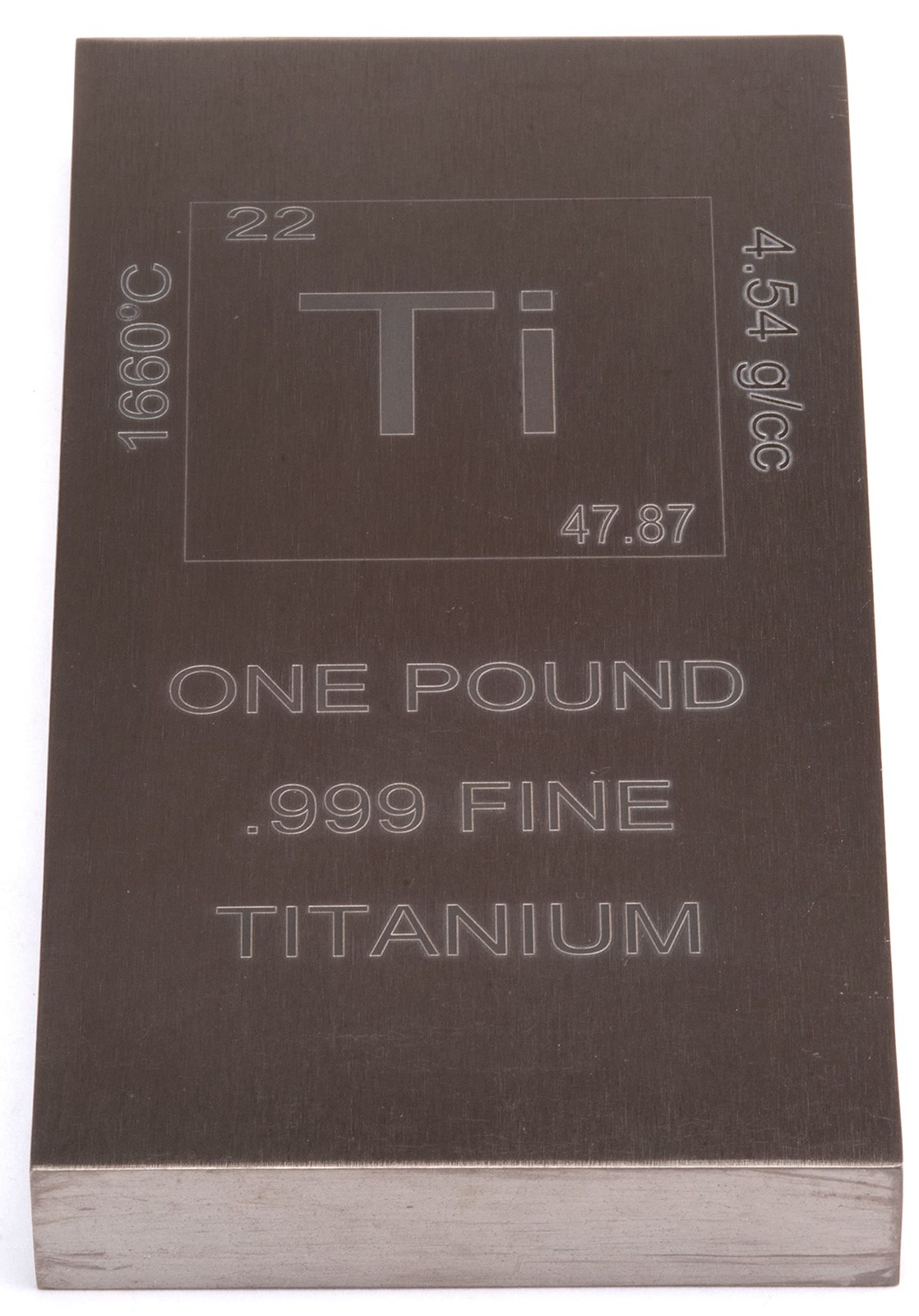 Pure Titanium Bar 1 Pound. 999 Fine Periodic Table Design Ti Element Ingot Co... gallery