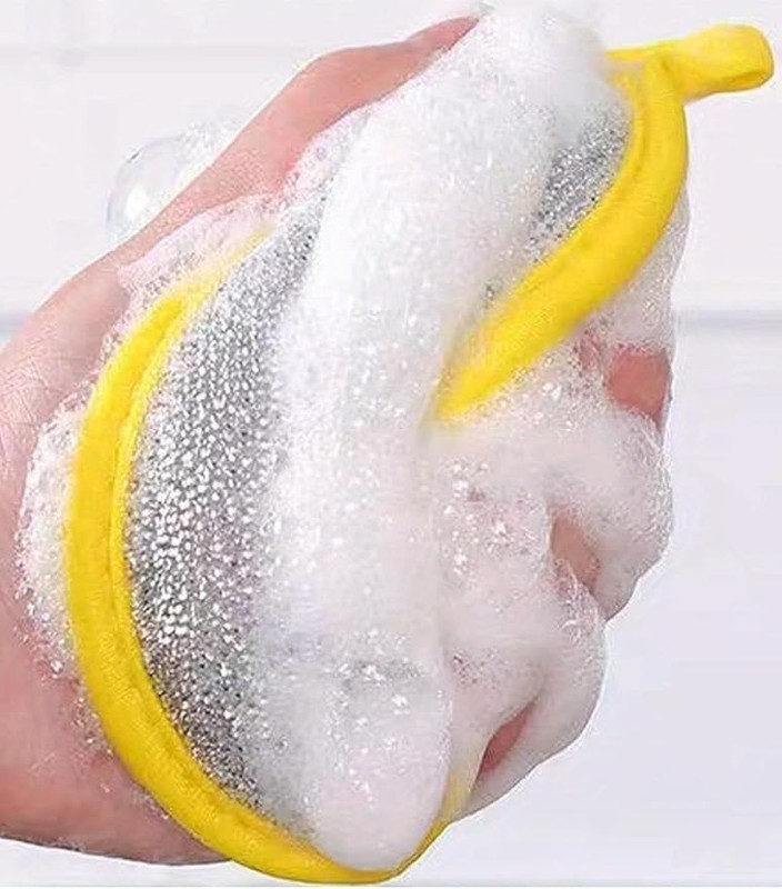 Non Scratch Double Sided Dish Cleaning Sponge Scouring Pad Kitchen Scrubber gallery