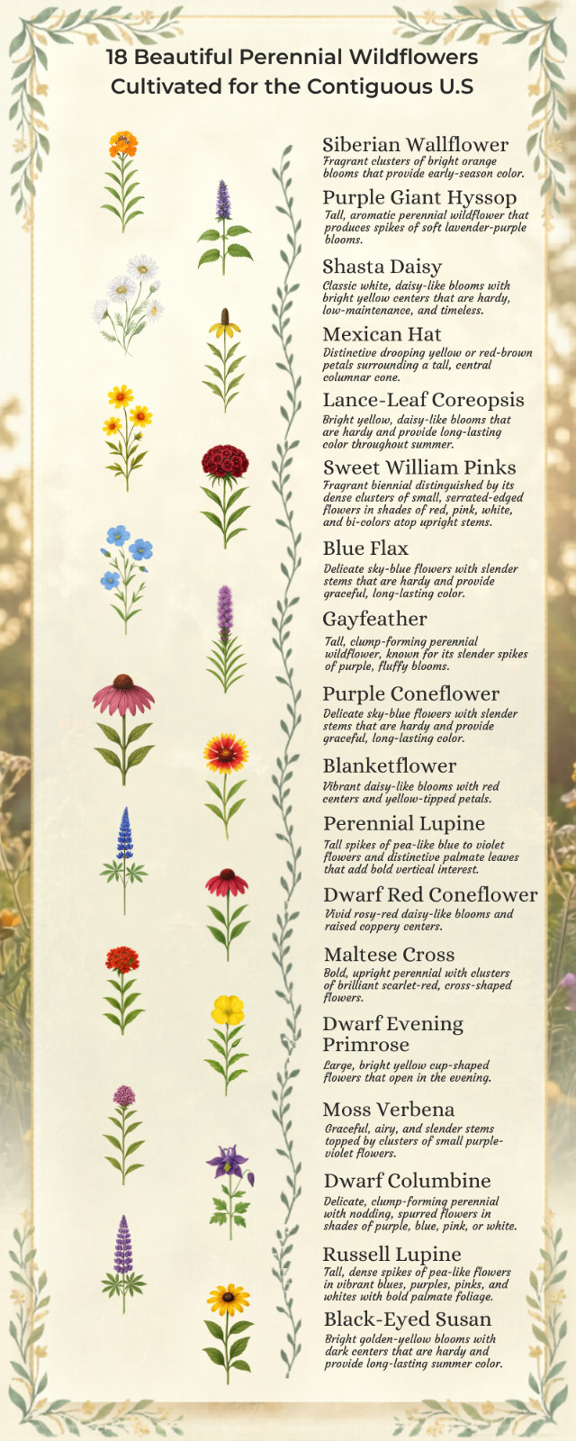 Bulk Wildflower Seed Mix - 1 Pound, All Zones Perennial Mix, Covers 2,000 SQFT gallery