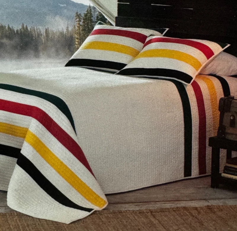 NWT Pendleton Ivory Cotton GLACIER PARK 3-Pc QUILT/SHAMS SET Full/Queen F/Q gallery
