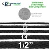 Solid Braid Poly Cotton Rope  3/8, 1/4, 3/16, and 1/8 Inch Sizes gallery