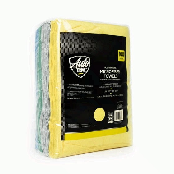 Auto Drive Multipurpose Microfiber Towels, 12" x 16", 100 Pack gallery