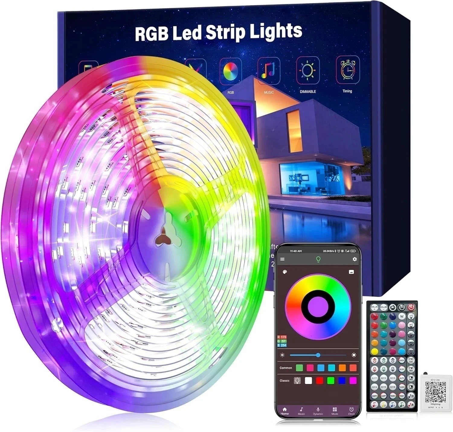 100Ft LED Strip Lights, Smart Light with App Remote Control, RGB LED Lights gallery