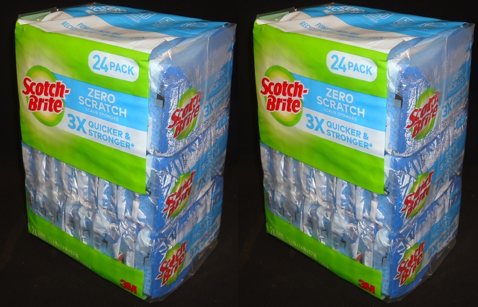 2 Packs 3M Scotch-Brite Zero Scratch Scrub Sponge (24 Pcs/Pack Total 48 Sponges) gallery