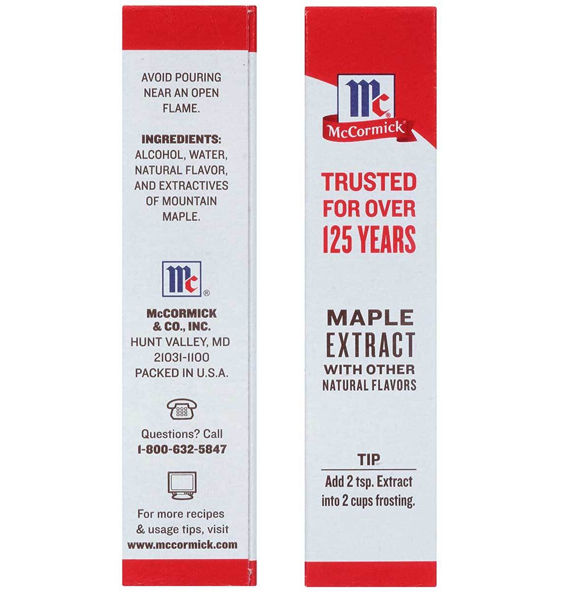 McCormick Maple Extract Flavoring Non GMO - 1 Oz - EACH gallery