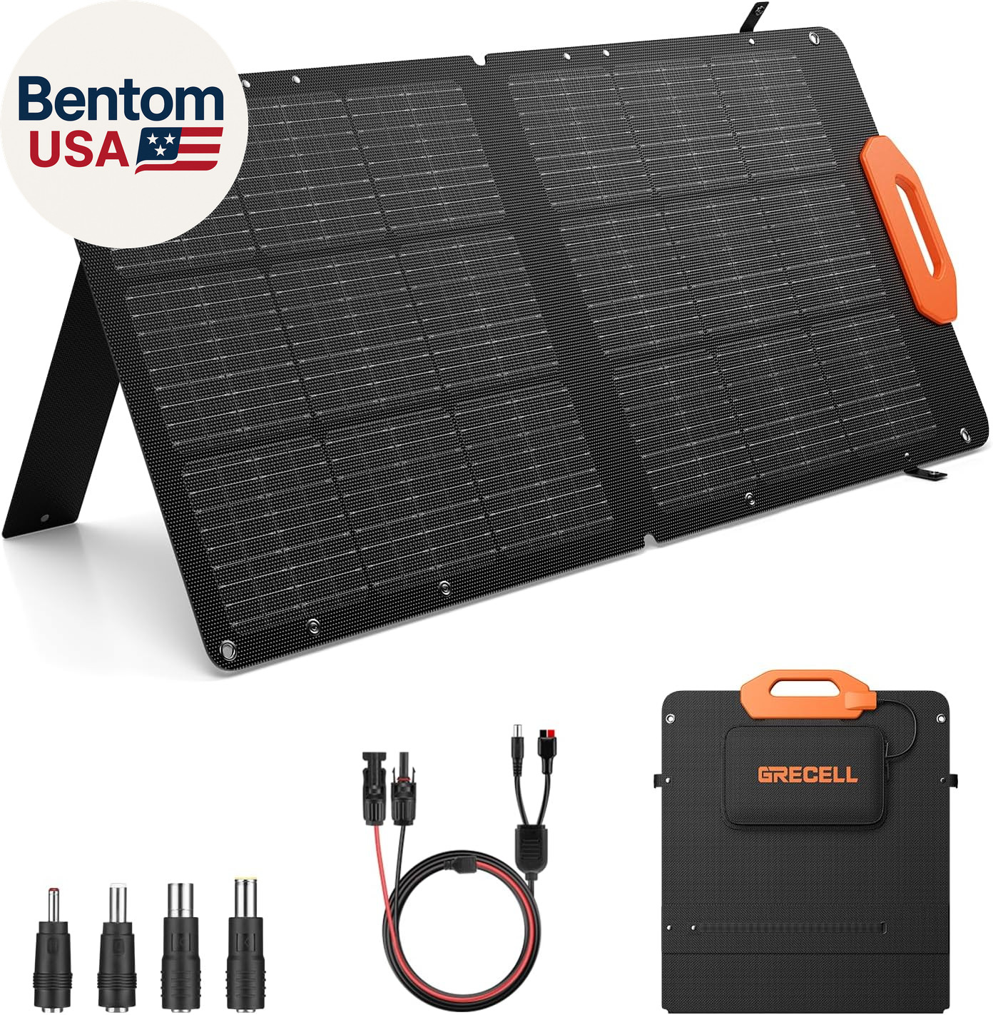 100W Solar Panel, 21.5V Portable Foldable Solar Panel 24% High Efficiency with F gallery