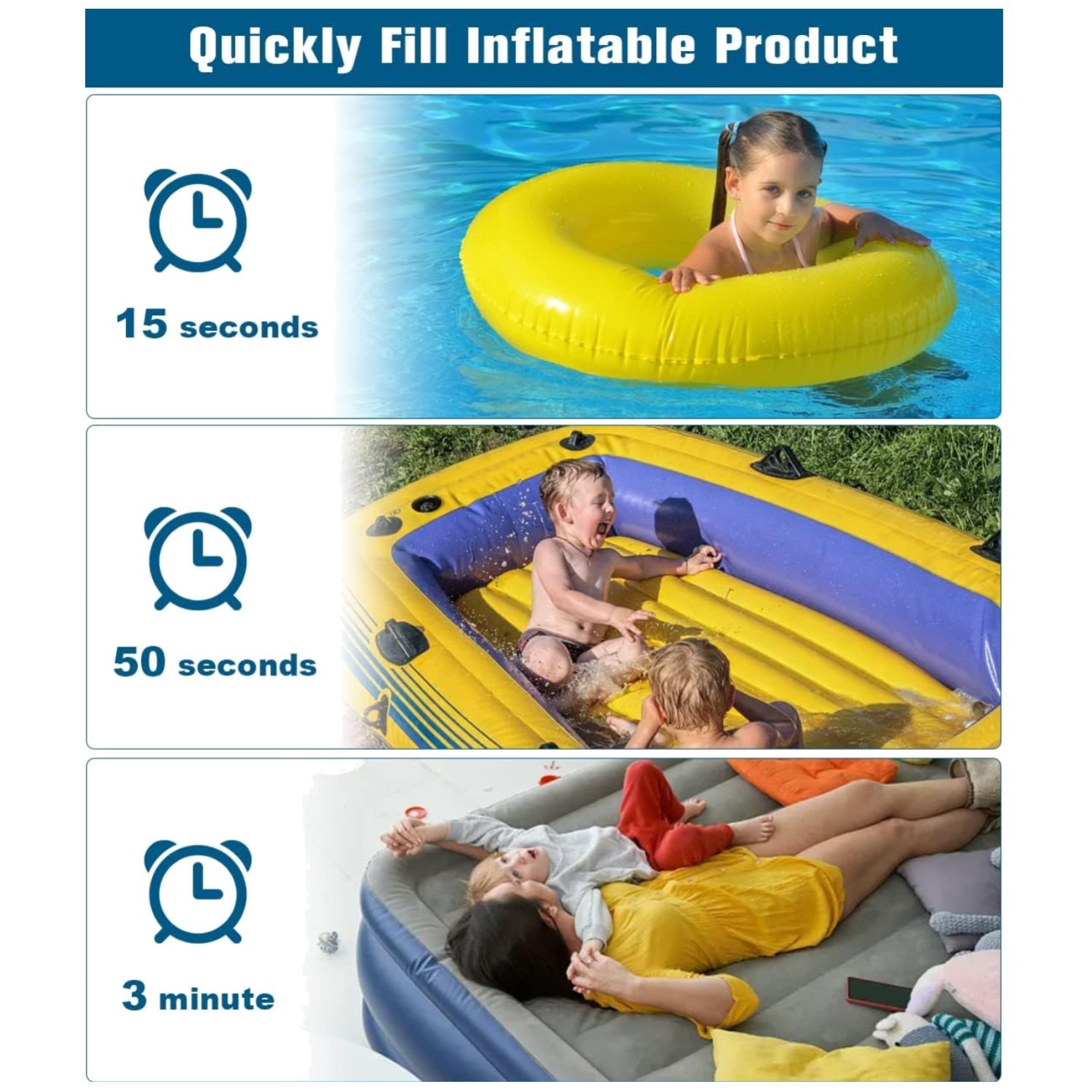 Efficient Quick-Fill Air Pump for Inflatables gallery